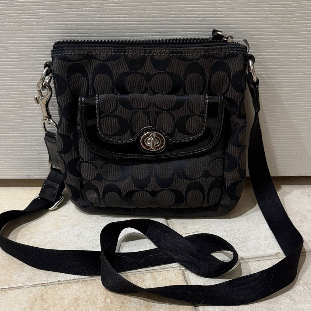 Coach Black Signature Crossbody Bag